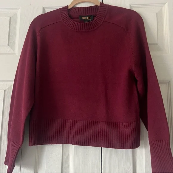 Women's  TRUTH Burgundy Sweater size S - Picture 2 of 4